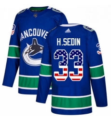 Youth Adidas Vancouver Canucks 33 Henrik Sedin Authentic Blue USA Flag Fashion NHL Jersey Youth Adidas Vancouver Canucks 33 Henrik Sedin Authentic Blue USA Flag Fashion NHL Jersey