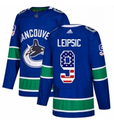 Youth Adidas Vancouver Canucks 9 Brendan Leipsic Authentic Blue USA Flag Fashion NHL Jersey Youth Adidas Vancouver Canucks 9 Brendan Leipsic Authentic Blue USA Flag Fashion NHL Jersey