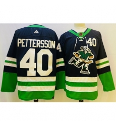 Youth Vancouver Canucks 40 Elias Pettersson Navy 2022 Reverse Retro Stitched Jersey Youth Vancouver Canucks 40 Elias Pettersson Navy 2022 Reverse Retro Stitched Jersey