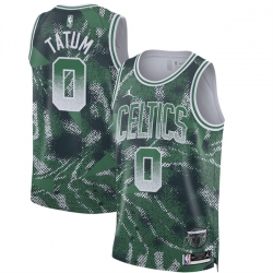Men Boston Celtics 0 Jayson Tatum Green 2025 Select Series Swingman Stitched Basketball Jersey