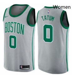 Womens Nike Boston Celtics 0 Jayson Tatum Swingman Gray NBA Jersey City Edition Womens Nike Boston Celtics 0 Jayson Tatum Swingman Gray NBA Jersey City Edition