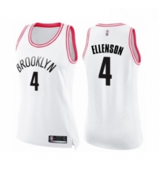 Womens Brooklyn Nets 4 Henry Ellenson Swingman White Pink Fashion Basketball Jerse Womens Brooklyn Nets 4 Henry Ellenson Swingman White Pink Fashion Basketball Jerse