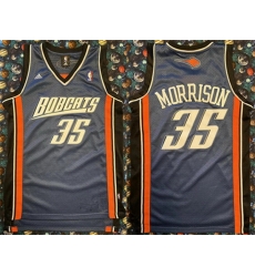 Men Charlotte Hornets 35 Adam Morrison Navy Stitched Basketball Jersey