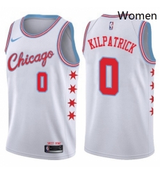Womens Nike Chicago Bulls 0 Sean Kilpatrick Swingman White NBA Jersey City Edition Womens Nike Chicago Bulls 0 Sean Kilpatrick Swingman White NBA Jersey City Edition