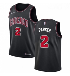 Womens Nike Chicago Bulls 2 Jabari Parker Swingman Black NBA Jersey Statement Edition Womens Nike Chicago Bulls 2 Jabari Parker Swingman Black NBA Jersey Statement Edition