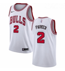 Womens Nike Chicago Bulls 2 Jabari Parker Swingman White NBA Jersey Association Edition Womens Nike Chicago Bulls 2 Jabari Parker Swingman White NBA Jersey Association Edition