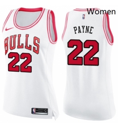 Womens Nike Chicago Bulls 22 Cameron Payne Swingman WhitePink Fashion NBA Jersey Womens Nike Chicago Bulls 22 Cameron Payne Swingman WhitePink Fashion NBA Jersey
