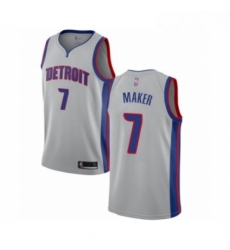Womens Detroit Pistons 7 Thon Maker Swingman Silver Basketball Jersey Statement Edition Womens Detroit Pistons 7 Thon Maker Swingman Silver Basketball Jersey Statement Edition