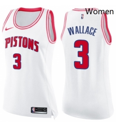 Womens Nike Detroit Pistons 3 Ben Wallace Swingman WhitePink Fashion NBA Jersey Womens Nike Detroit Pistons 3 Ben Wallace Swingman WhitePink Fashion NBA Jersey