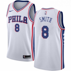 Womens Nike Philadelphia 76ers 8 Zhaire Smith Swingman White NBA Jersey Association Edition 