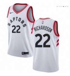 Mens Nike Toronto Raptors 22 Malachi Richardson Authentic White NBA Jersey Association Edition 