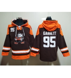 Cleveland Browns Sitched Pullover Hoodie #95 MYLES GARRETT Cleveland Browns Sitched Pullover Hoodie #95 MYLES GARRETT