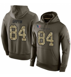 NFL Nike Houston Texans 84 Ryan Griffin Green Salute To Service Mens Pullover Hoodie NFL Nike Houston Texans 84 Ryan Griffin Green Salute To Service Mens Pullover Hoodie