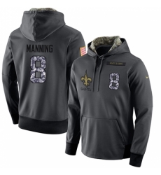 NFL Mens Nike New Orleans Saints 8 Archie Manning Stitched Black Anthracite Salute to Service Player Performance Hoodie NFL Mens Nike New Orleans Saints 8 Archie Manning Stitched Black Anthracite Salute to Service Player Performance Hoodie