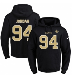 NFL Mens Nike New Orleans Saints 94 Cameron Jordan Black Name Number Pullover Hoodie NFL Mens Nike New Orleans Saints 94 Cameron Jordan Black Name Number Pullover Hoodie