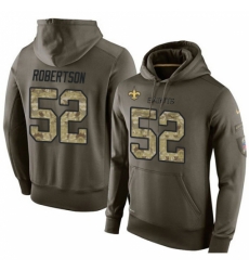 NFL Nike New Orleans Saints 52 Craig Robertson Green Salute To Service Mens Pullover Hoodie NFL Nike New Orleans Saints 52 Craig Robertson Green Salute To Service Mens Pullover Hoodie