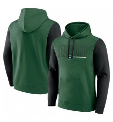 Men Black New York Jets Outline Pullover Hoodie