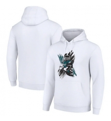 Men Starter White Philadelphia Eagles Player X Fleece Pullover Hoodie Men Starter White Philadelphia Eagles Player X Fleece Pullover Hoodie