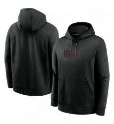 Men Nike Black Chicago Bears Edge French Terry Club Pullover Hoodie Men Nike Black Chicago Bears Edge French Terry Club Pullover Hoodie