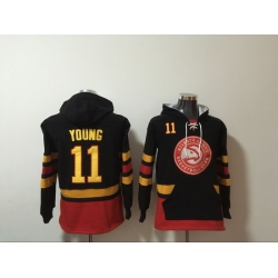 Men Atlanta Hawks #11 Trae Young Black All Stitched Hoody