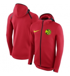 Men Atlanta Hawks Nike Showtime Therma Flex Performance Full Zip Hoodie Red Men Atlanta Hawks Nike Showtime Therma Flex Performance Full Zip Hoodie Red