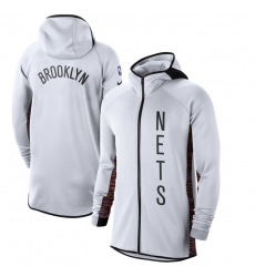 Men Nike Brooklyn Nets WhiteBlack 201920 Earned Edition Showtime Full Zip Performance Hoodie Men Nike Brooklyn Nets WhiteBlack 201920 Earned Edition Showtime Full Zip Performance Hoodie