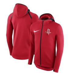 Men Houston Rockets Nike Showtime Therma Flex Performance Full Zip Hoodie Red Men Houston Rockets Nike Showtime Therma Flex Performance Full Zip Hoodie Red