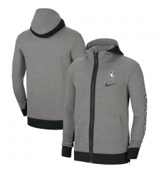 Men Nike Los Angeles Clippers Heathered Charcoal Authentic Showtime Performance Full Zip Hoodie Jacket Men Nike Los Angeles Clippers Heathered Charcoal Authentic Showtime Performance Full Zip Hoodie Jacket