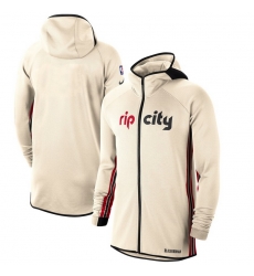 Men Nike Portland Trail Blazers Cream 201920 Earned Edition Showtime Full Zip Performance Hoodie Men Nike Portland Trail Blazers Cream 201920 Earned Edition Showtime Full Zip Performance Hoodie
