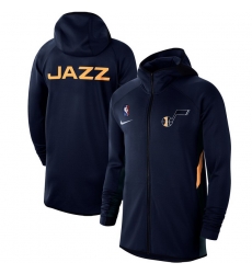 Men Nike Utah Jazz Navy Authentic Showtime Therma Flex Performance Full Zip Hoodie Men Nike Utah Jazz Navy Authentic Showtime Therma Flex Performance Full Zip Hoodie