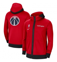 Men Nike Washington Wizards Red Authentic Showtime Performance Full Zip Hoodie Jacket Men Nike Washington Wizards Red Authentic Showtime Performance Full Zip Hoodie Jacket