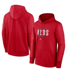 Men Cincinnati Reds Red Pregame Performance Pullover Hoodie Men Cincinnati Reds Red Pregame Performance Pullover Hoodie