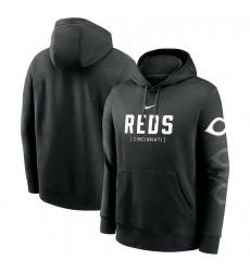 Mens Nike Black Cincinnati Reds Fashion Club Pullover Hoodie Mens Nike Black Cincinnati Reds Fashion Club Pullover Hoodie