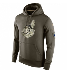 Men MLB Cleveland Indians Nike Olive Salute To Service KO Performance Hoodie Men MLB Cleveland Indians Nike Olive Salute To Service KO Performance Hoodie