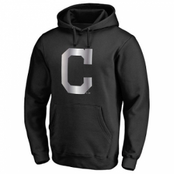Men MLB Cleveland Indians Platinum Collection Pullover Hoodie Black