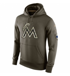 MLB Men Miami Marlins Nike Olive Salute To Service KO Performance Hoodie MLB Men Miami Marlins Nike Olive Salute To Service KO Performance Hoodie