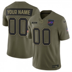 Men Buffalo Bills Active Player Custom Olive 2025 F U S E  Salute to Service Limited Stitched Football Jersey