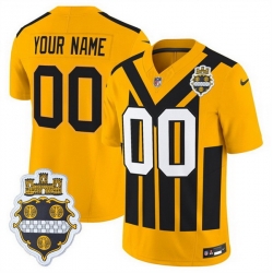 Men Women Youth Pittsburgh Steelers Active Player Custom Gold 1933 F U S E  Throwback Alternate Football Stitched Football Jersey