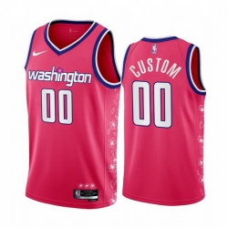 Men Washington Wizards Active Player Custom 2022 23 Pink Cherry Blossom City Edition Limited Stitched Basketball Jersey