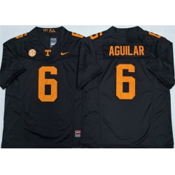Men Tennessee Volunteers 6 Joey Aguilar Black 2025 F U S E  Stitched Jersey