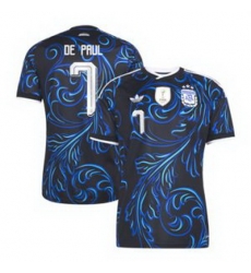 Youth 7Rodrigo De Paul Argentina National Team adidas 2026 Away Replica Jersey Black 2 Youth 7Rodrigo De Paul Argentina National Team adidas 2026 Away Replica Jersey Black 2