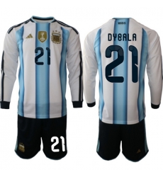Argentina 2026 FIFA World Cup Soccer Jersey White LONG #21 DYBALA Argentina 2026 FIFA World Cup Soccer Jersey White LONG #21 DYBALA