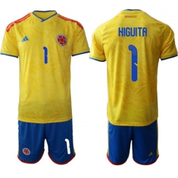 Colombia 2026 FIFA World Cup Soccer Jersey Yellow #1 HIGUITA