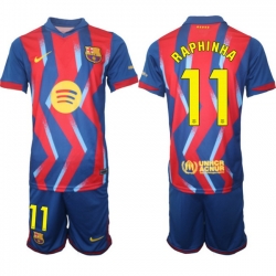 Men FC Barcelona 2026 Soccer Jerseys RedBlue #11 RAPHINHA