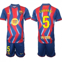 Men FC Barcelona 2026 Soccer Jerseys RedBlue #5 CUBARSI