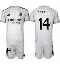 Men Real Madrid 2026 Soccer Jerseys White #14 JOSELU
