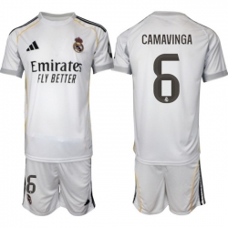 Men Real Madrid 2026 Soccer Jerseys White #6 CAMAVINGA