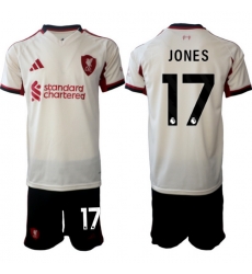 Men Liverpool 2026 Soccer Jerseys Beige #17 JONES Men Liverpool 2026 Soccer Jerseys Beige #17 JONES