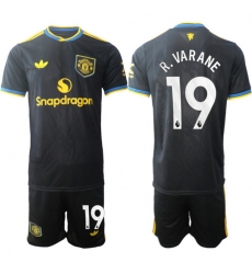 Men Manchester United 2026 Soccer Jerseys Black #19 R.VARANE Men Manchester United 2026 Soccer Jerseys Black #19 R.VARANE