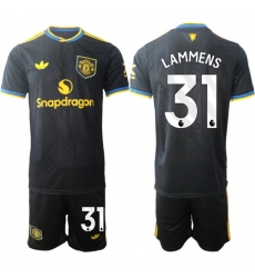 Men Manchester United 2026 Soccer Jerseys Black #31 LAMMENS Men Manchester United 2026 Soccer Jerseys Black #31 LAMMENS
